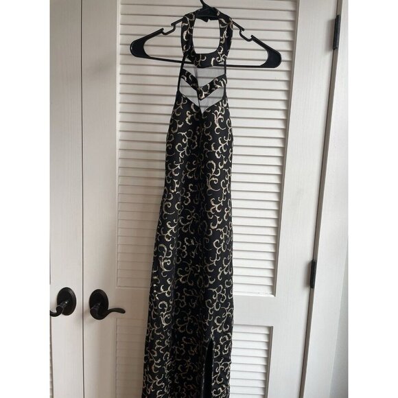 Teeze Me Formal Gown Black and Gold Women's Size 7 - Picture 5 of 7